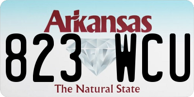 AR license plate 823WCU