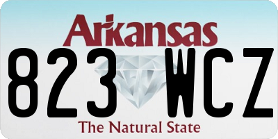 AR license plate 823WCZ