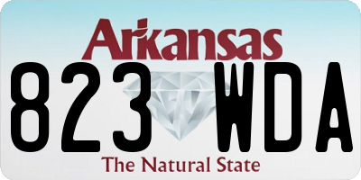 AR license plate 823WDA