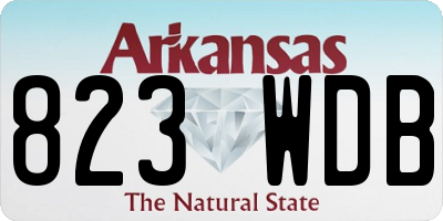 AR license plate 823WDB