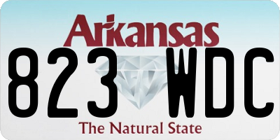 AR license plate 823WDC