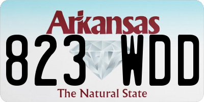 AR license plate 823WDD