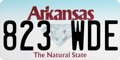 AR license plate 823WDE