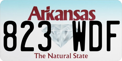 AR license plate 823WDF