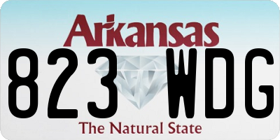 AR license plate 823WDG