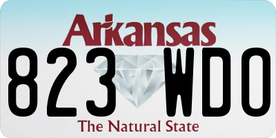 AR license plate 823WDO