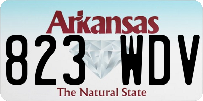 AR license plate 823WDV