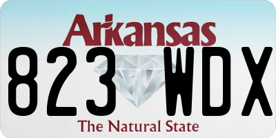 AR license plate 823WDX