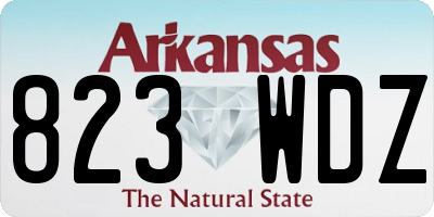 AR license plate 823WDZ