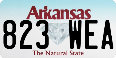 AR license plate 823WEA