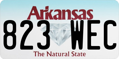 AR license plate 823WEC