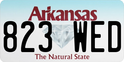 AR license plate 823WED