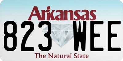 AR license plate 823WEE