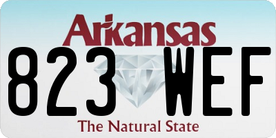 AR license plate 823WEF