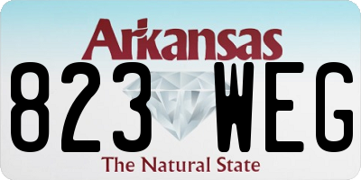 AR license plate 823WEG