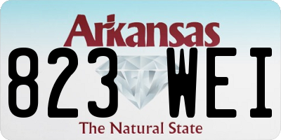 AR license plate 823WEI