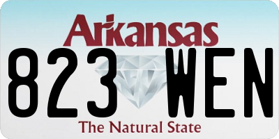AR license plate 823WEN