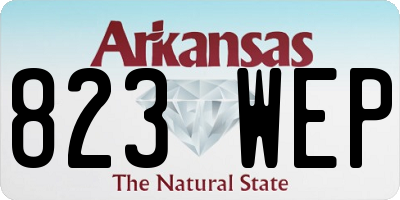 AR license plate 823WEP