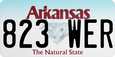 AR license plate 823WER