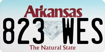 AR license plate 823WES