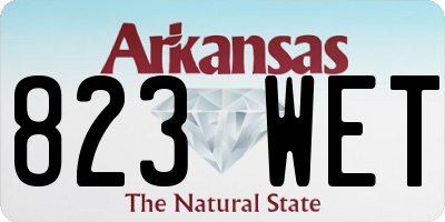 AR license plate 823WET