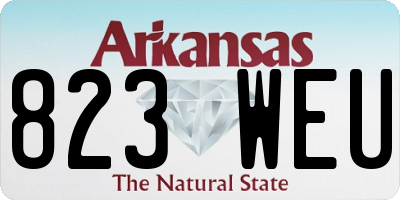 AR license plate 823WEU
