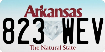 AR license plate 823WEV