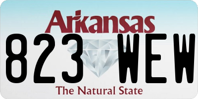 AR license plate 823WEW
