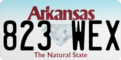 AR license plate 823WEX