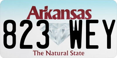 AR license plate 823WEY
