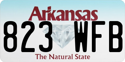 AR license plate 823WFB