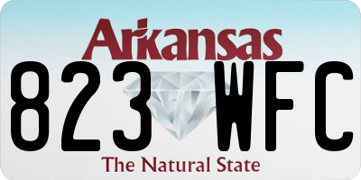 AR license plate 823WFC