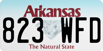 AR license plate 823WFD