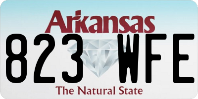 AR license plate 823WFE