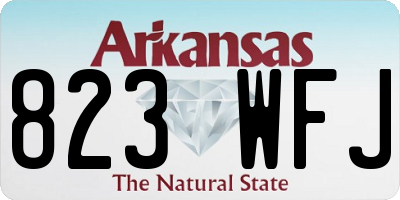 AR license plate 823WFJ