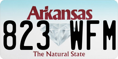 AR license plate 823WFM