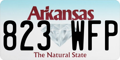 AR license plate 823WFP