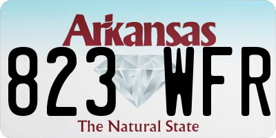 AR license plate 823WFR