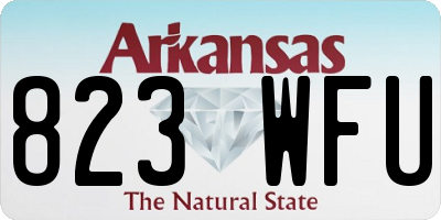 AR license plate 823WFU