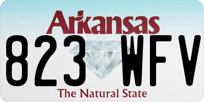 AR license plate 823WFV