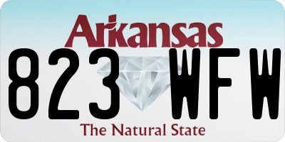 AR license plate 823WFW
