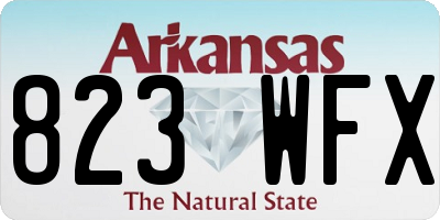 AR license plate 823WFX