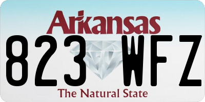 AR license plate 823WFZ