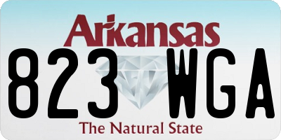 AR license plate 823WGA