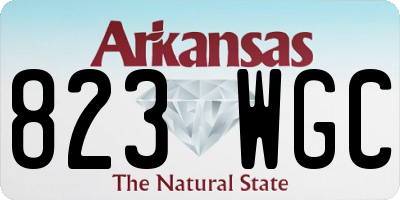 AR license plate 823WGC