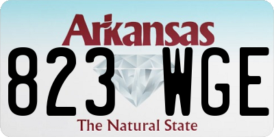 AR license plate 823WGE