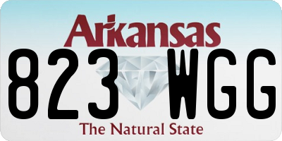AR license plate 823WGG