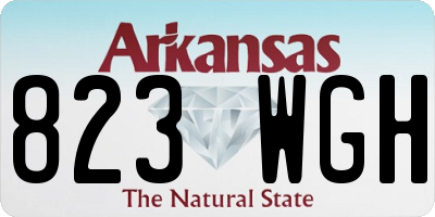 AR license plate 823WGH