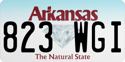 AR license plate 823WGI