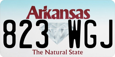 AR license plate 823WGJ